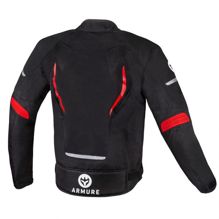 JACKET ARMURE HAMO WATERPROOF BLACK / RED - Image 2