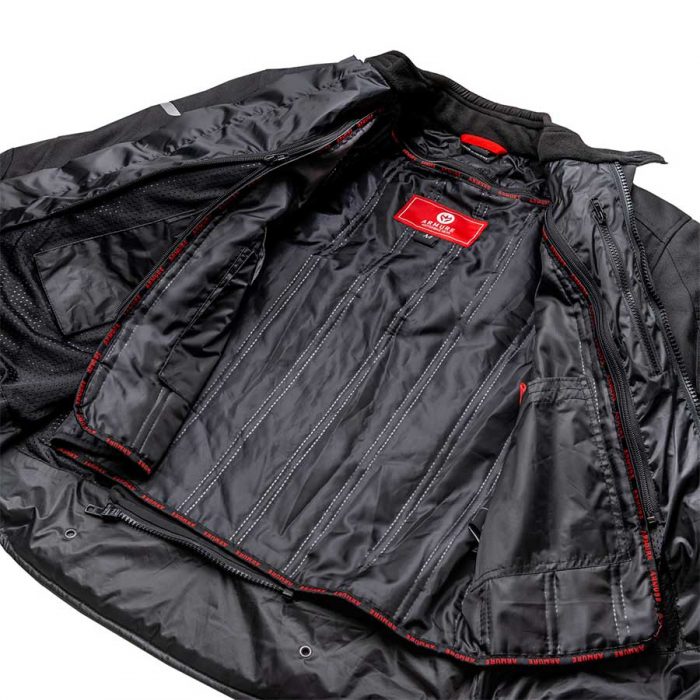 JACKET ARMURE HAMO WATERPROOF BLACK / RED - Image 5