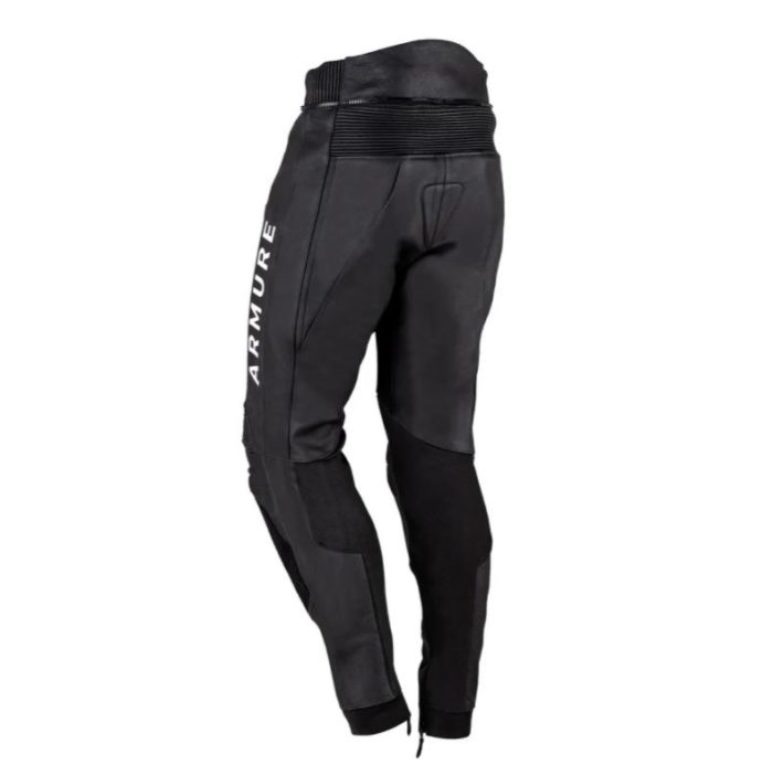 PANT ARMURE HAMO LEATHER BLACK / WHITE - Image 2