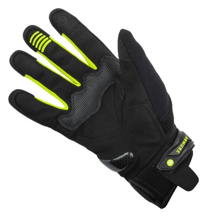 GLOVES ARMURE ASTRID VENTED BLACK YELLOW FLUO - Image 2