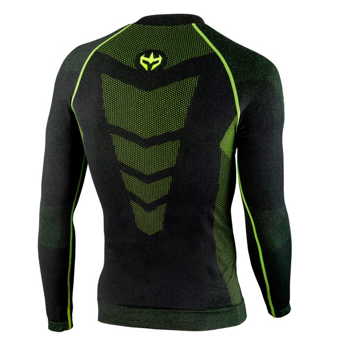 T-SHIRT THERMAL ARMURE BLACK / YELLOW FLUO - Image 2