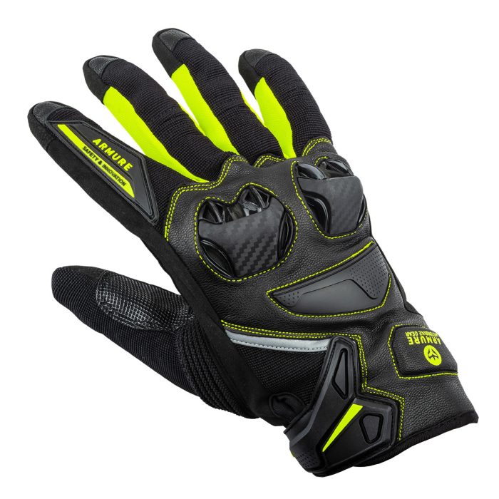 GLOVES ARMURE ASTRID VENTED BLACK YELLOW FLUO