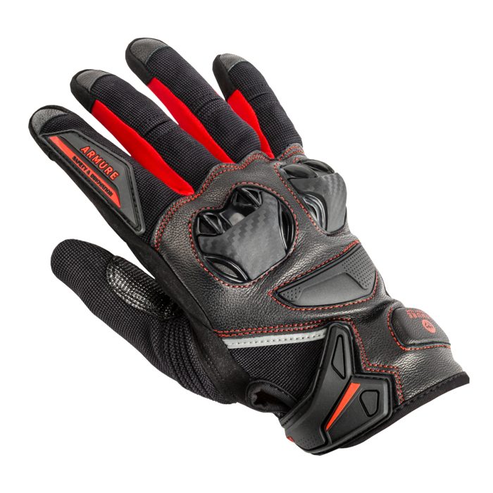 GLOVES ARMURE ASTRID VENTED LADY BLACK/RED