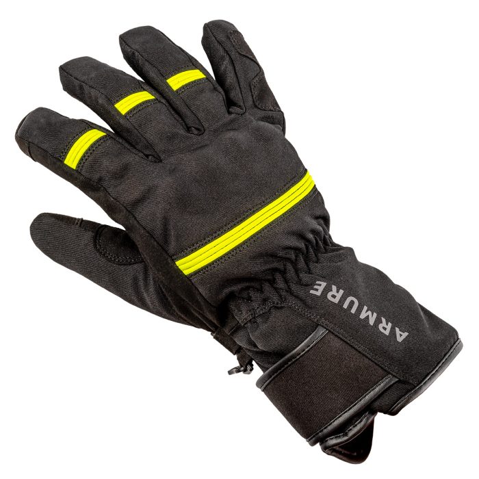 GLOVES ARMURE INGVAR WATERPROOF BLACK / YELLOW FLUO