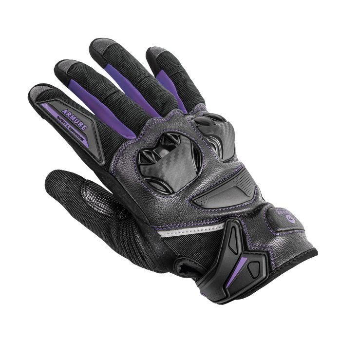 GLOVES ARMURE ASTRID VENTED LADY BLACK / PURPLE