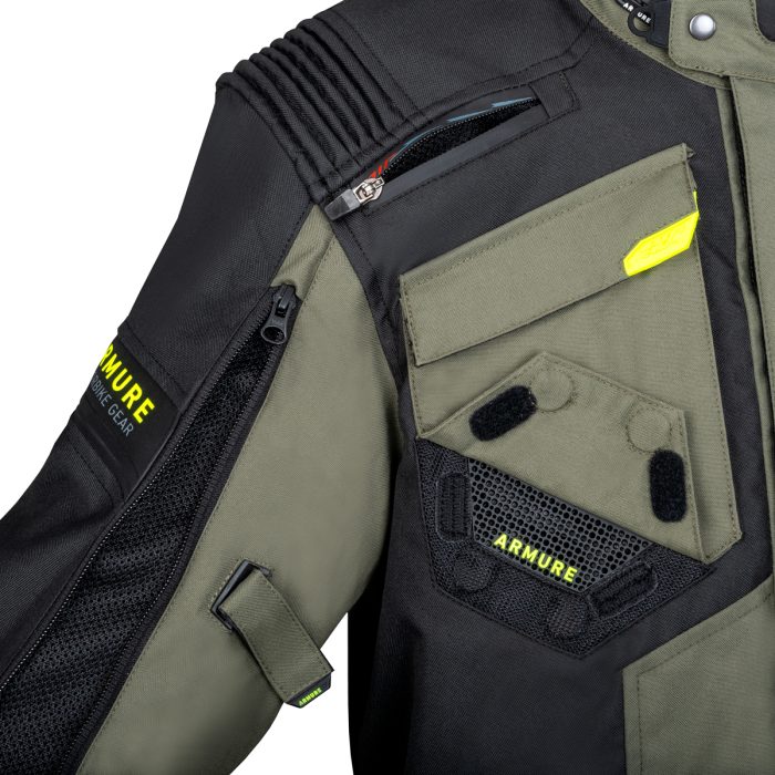 CHAQUETA ARMURE AREN WATERPROOF LADY BLACK / DARK GREY / YELLOW FLUO - Imagen 5