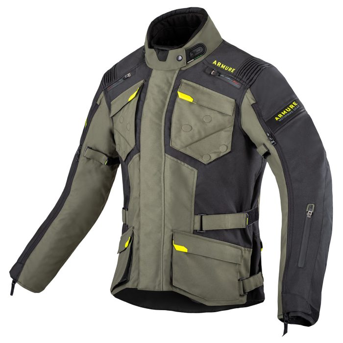 CHAQUETA ARMURE AREN WATERPROOF LADY BLACK / DARK GREY / YELLOW FLUO