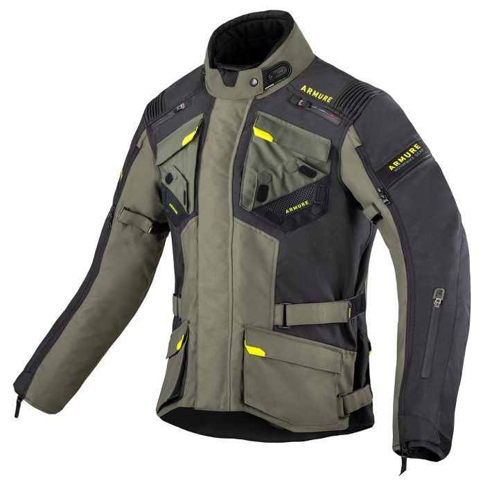 CHAQUETA ARMURE AREN WATERPROOF LADY BLACK / DARK GREY / YELLOW FLUO - Imagen 2