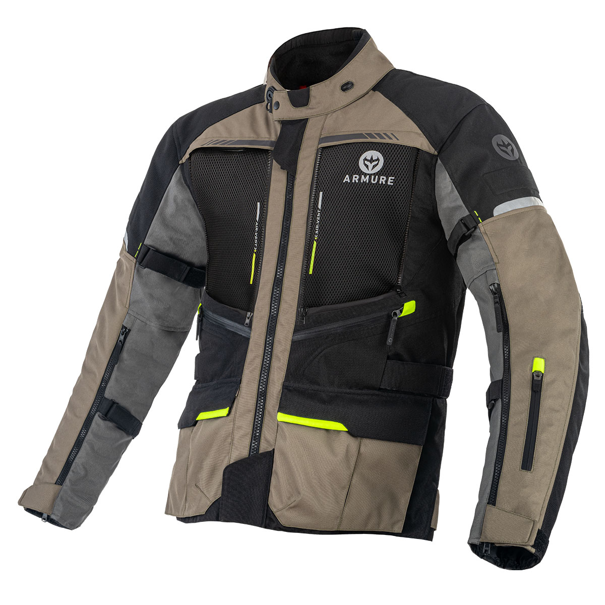 JACKET ARMURE HAROLD WATERPROOF AA BLACK/SAND/GREY - Image 2
