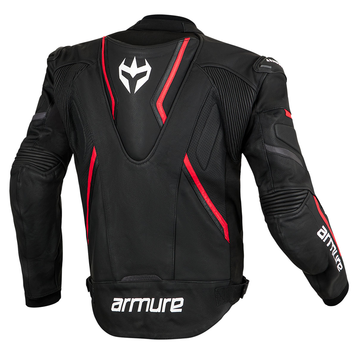 JACKET ARMURE RYZEN LEATHER AAA BLACK/RED - Image 2